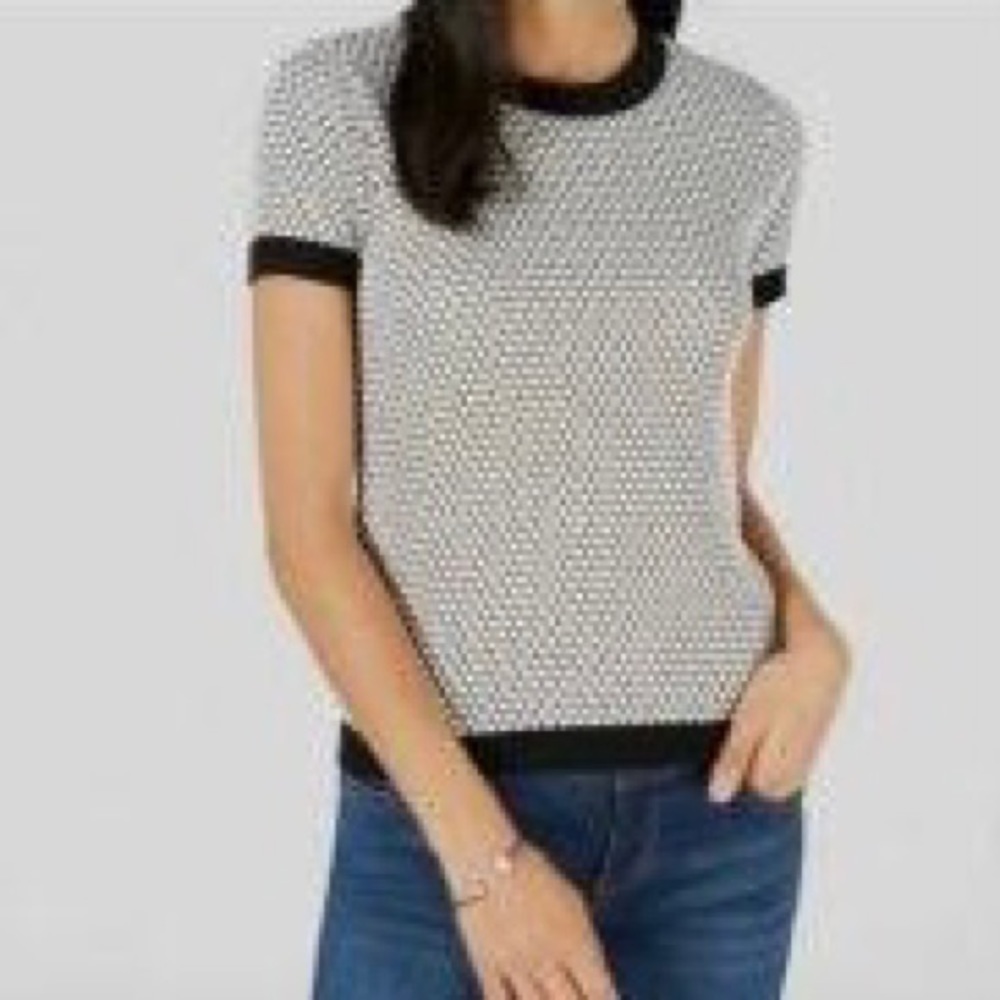 Maison Jules New With Tags Knit Short Sleeve Top Size Small